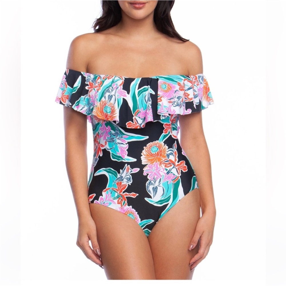 NWT Trina Turk off shoulder one piece